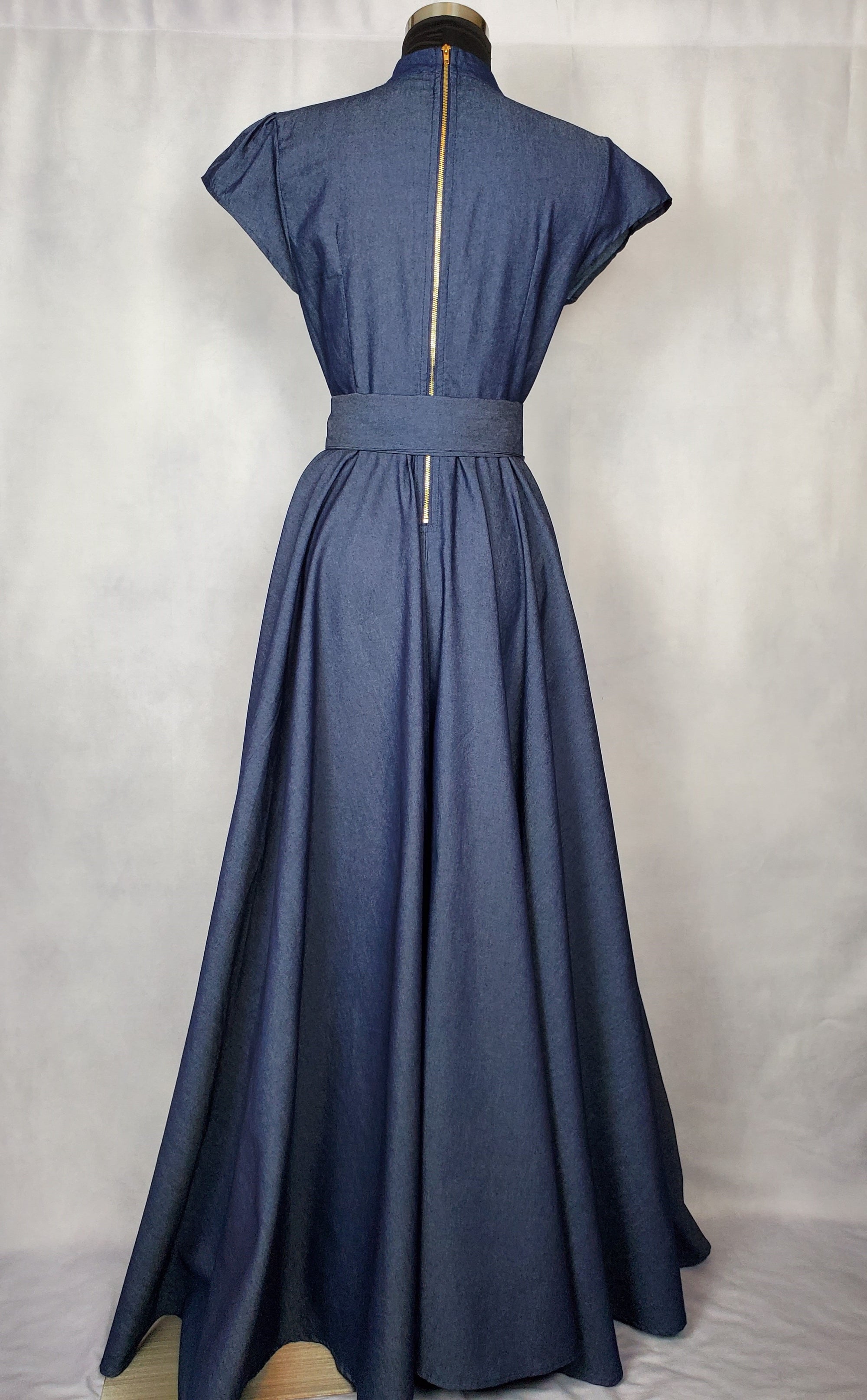 Yara Chambray Flare A-Line Dress Yara Chambray Flare A-Line Dress