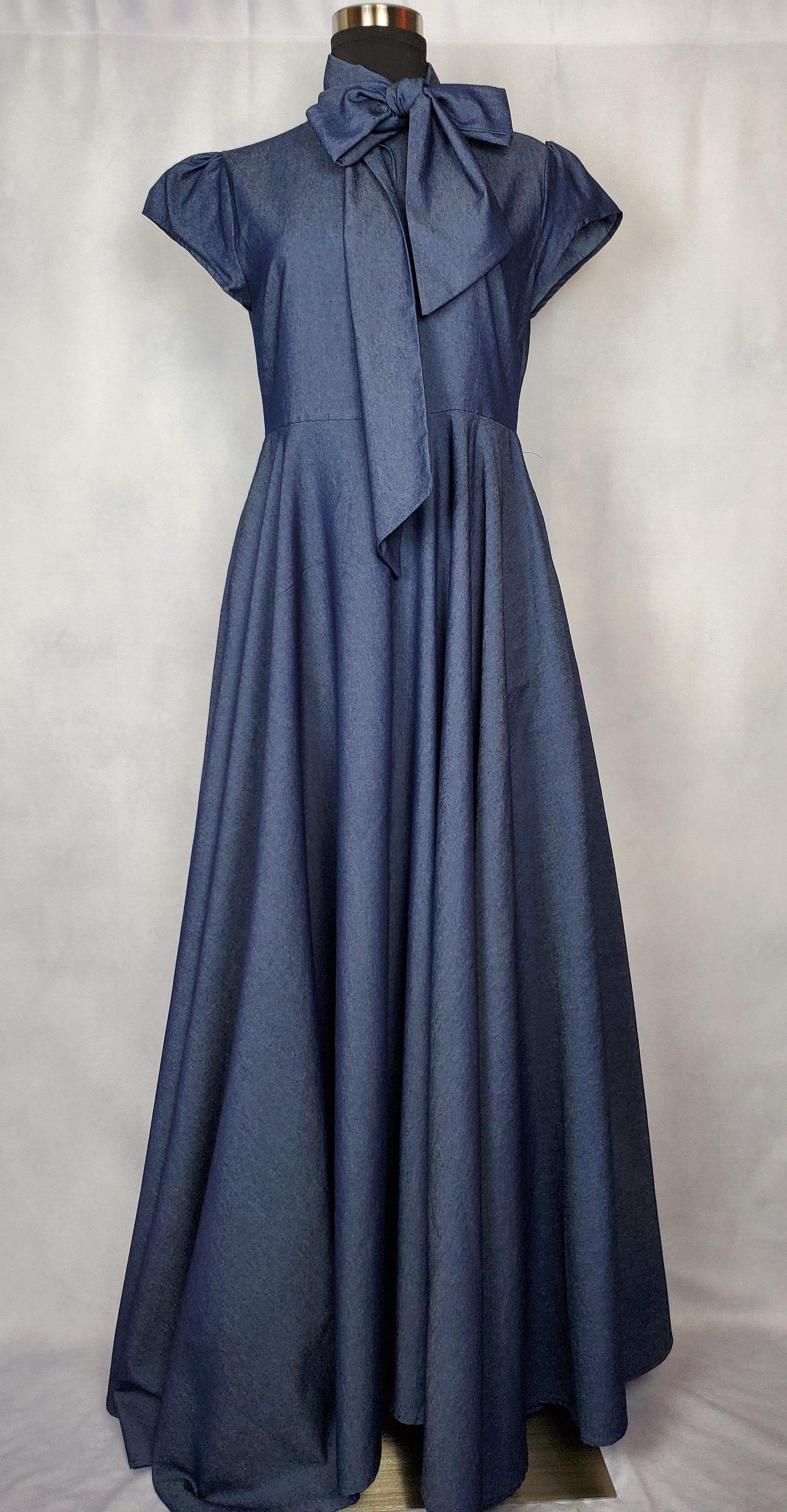 a line chambray dress Plus Size Dress for Women V Neck Short Sleeve a Line Chambray Denim Dresses