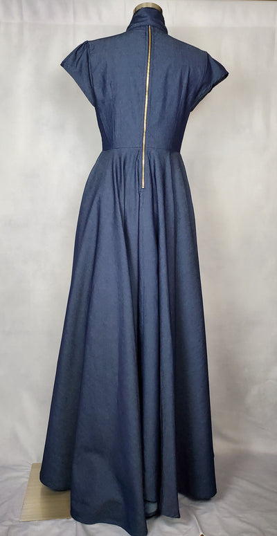 Yara Chambray Flare A-Line Dress