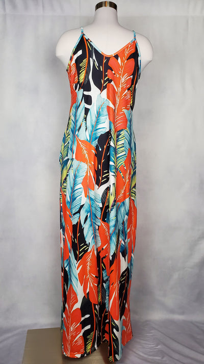 Elise Palm Maxi Dress