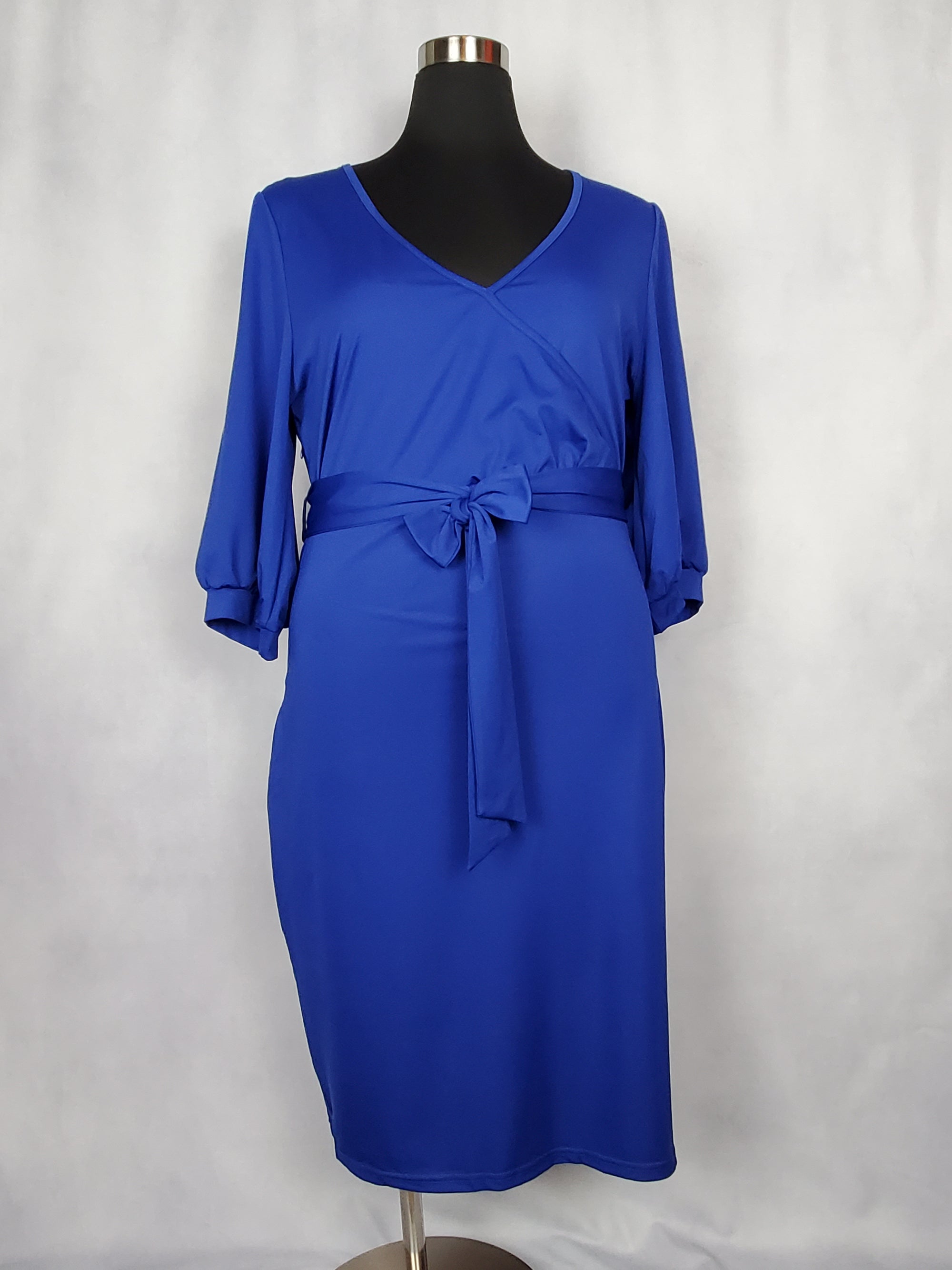 Mavis Faux Wrap Top Midi Dress