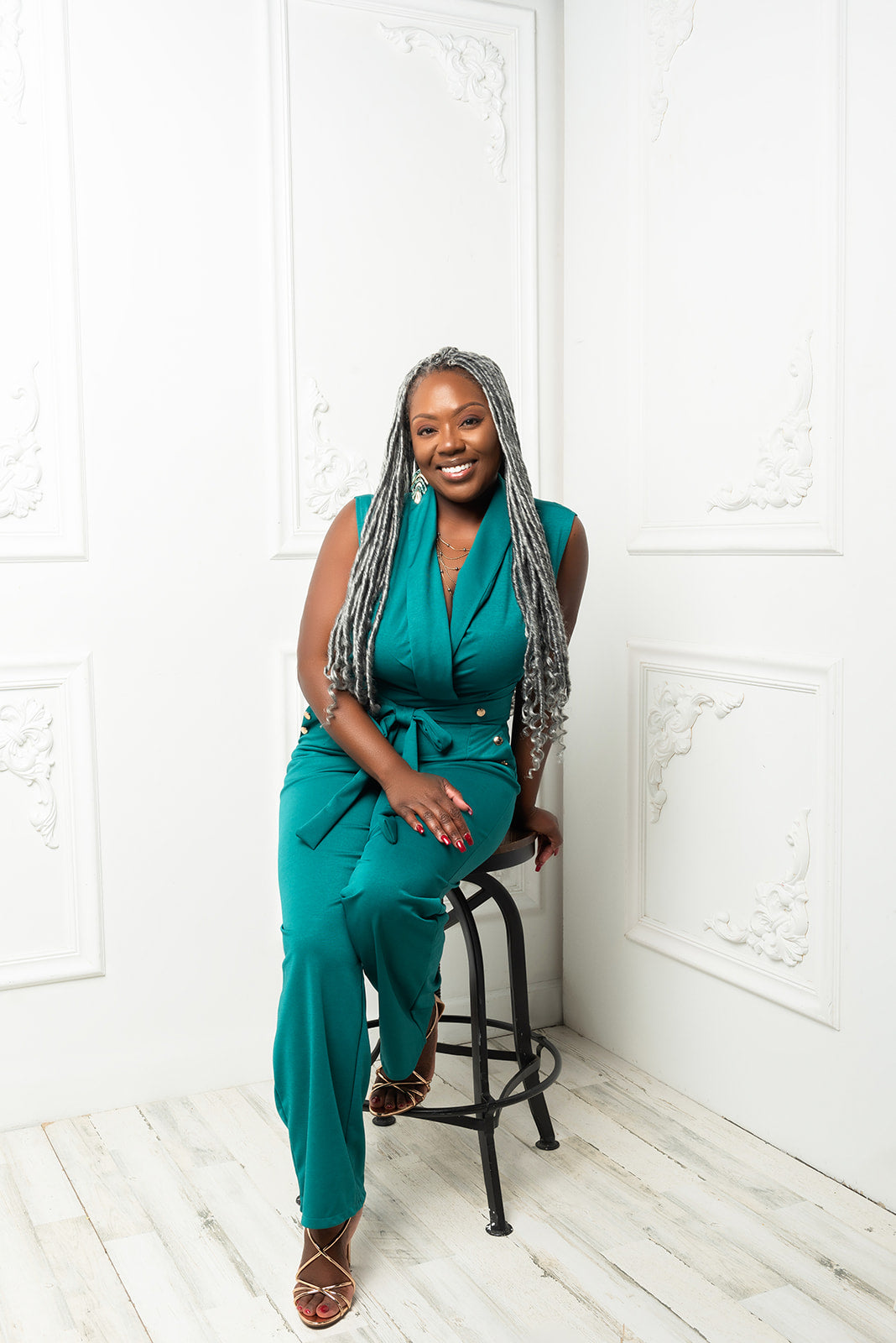 Faye Side Embellish Buttons Jumpsuit - Capsulepieces.com